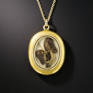 Victorian Locket with Blue Enamel