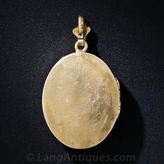 Victorian Locket with Floral Bouquet