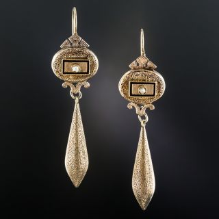 Victorian Long Drop Earrings  - 1