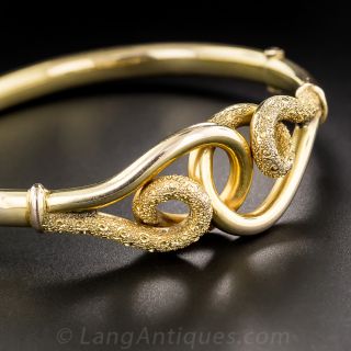 Victorian Love Knot Bangle Bracelet