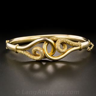 Victorian Love Knot Bangle Bracelet