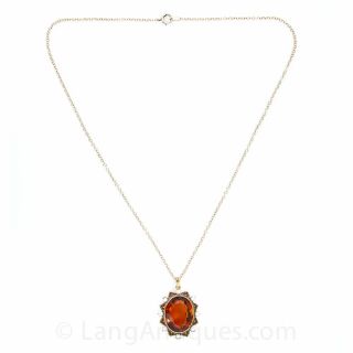 Victorian Madeira Citrine Pendant