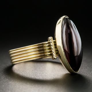 Victorian Marquise Cabochon Garnet Ring