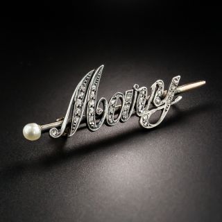 Victorian "Mary" Diamond Brooch - 2