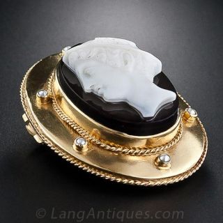 Victorian Mercury Head Cameo
