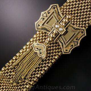 Victorian Mesh Double Tassel Bracelet