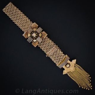 Victorian Mesh Tassell Slide Bracelet