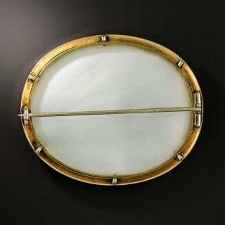 Victorian Miniature on Mother of Pearl Brooch 