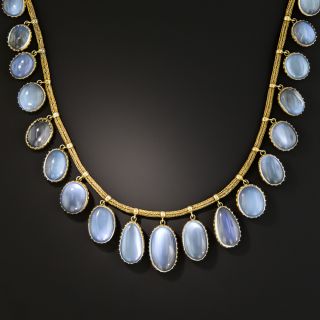 Victorian Moonstone Fringe Necklace - 2