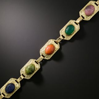 Victorian Multi-Stone Scarab Bracelet - 3