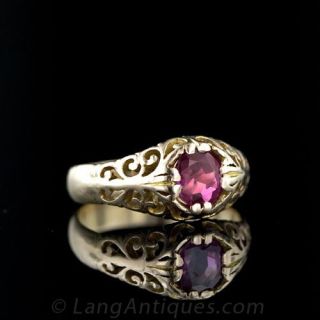 Victorian Natural Burmese Ruby Ring
