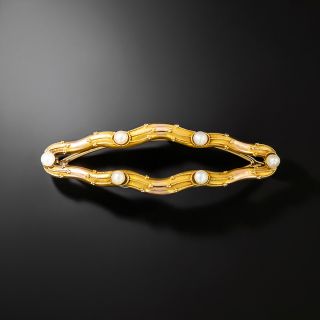 Victorian Natural Pearl Hair Barrette - 2