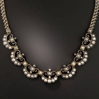 Victorian Natural Pearl Necklace c.1887 - 2