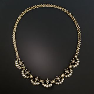 Victorian Natural Pearl Necklace c.1887