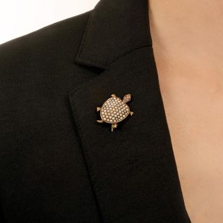 Victorian Natural Pearl Turtle
