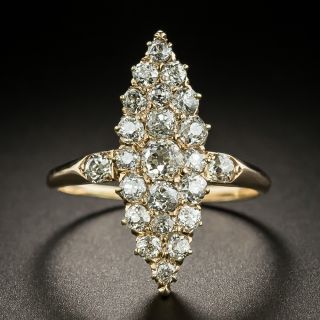 Victorian Navette Shaped Diamond Dinner Ring - 2