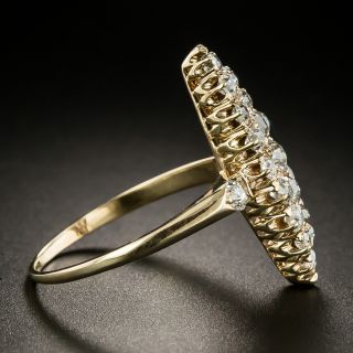Victorian Navette Shaped Diamond Dinner Ring