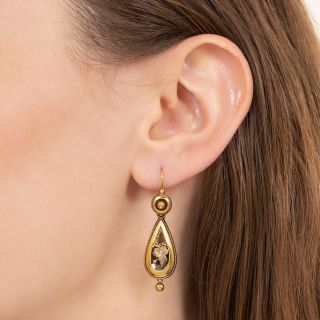 Victorian Night and Day Dangle Earrings