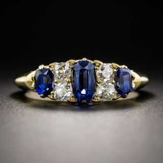 Victorian No-Heat Burmese Sapphire and Diamond Ring