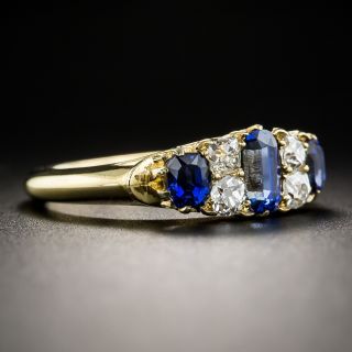 Victorian No-Heat Burmese Sapphire and Diamond Ring