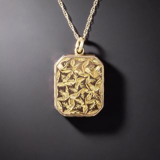 Victorian Octagonal Engraved Locket - 2