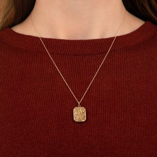 Victorian Octagonal Engraved Locket