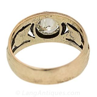 Victorian Old Mine-cut Diamond Cigar Band Ring