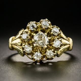 Victorian Old Mine Cut Diamond Cluster Ring - 2