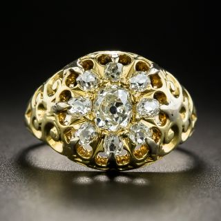 Victorian Old Mine Diamond Cluster Ring - 2