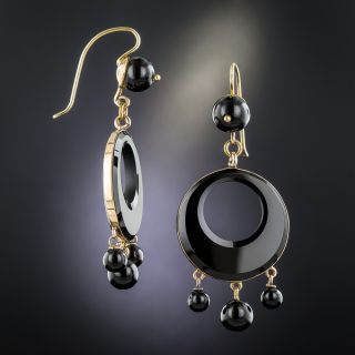 Victorian Onyx Drop Earrings