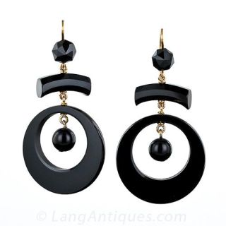 Victorian Onyx Earrings