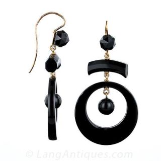 Victorian Onyx Earrings