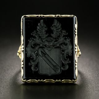 Victorian Onyx Intaglio Ring