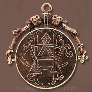 Victorian Onyx Intaglio Watch Fob