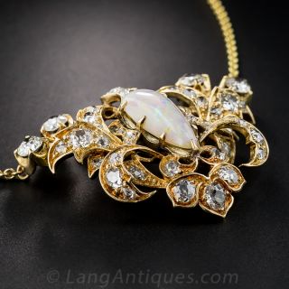 Victorian Opal and Diamond Necklace