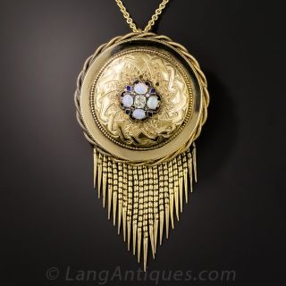 Victorian Opal and Diamond Pendant/Brooch