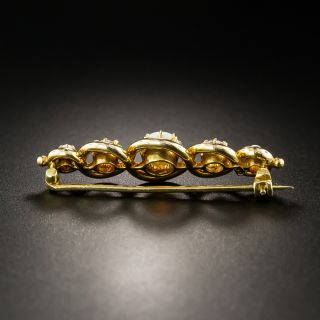 Victorian Opal and Diamond Pin