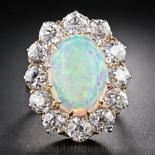 Victorian Opal and Diamond Ring