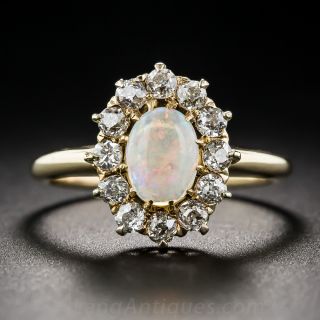 Victorian Opal and Diamond Ring