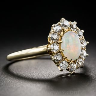 Victorian Opal and Diamond Ring