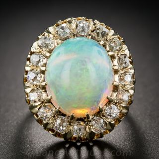 Victorian Opal and Diamond Ring