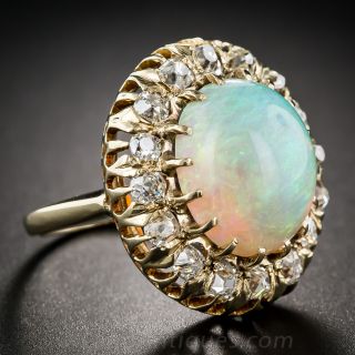 Victorian Opal and Diamond Ring