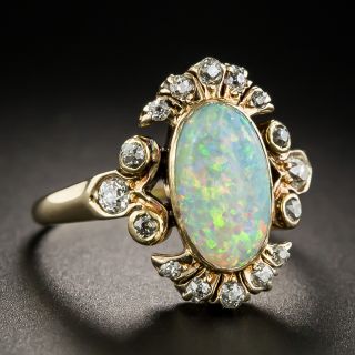 Victorian Opal and Diamond Ring
