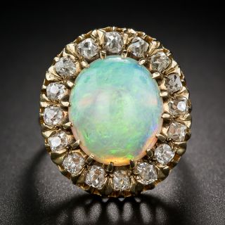 Victorian Opal and Diamond Ring