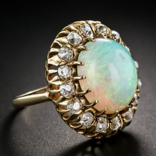 Victorian Opal and Diamond Ring