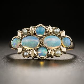 Victorian Opal and Pearl Ring - 2