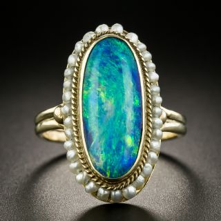 Victorian Opal and Pearl Ring - 2