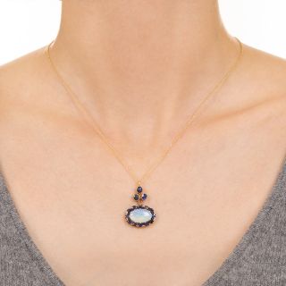 Victorian Opal and Sapphire Necklace