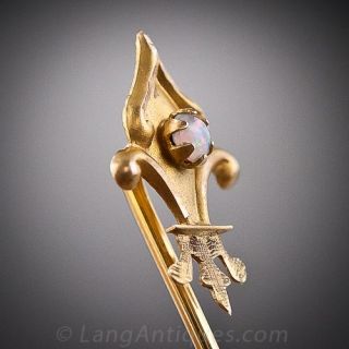 Victorian Opal Stickpin