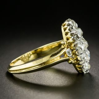 Circa 1900 Oval Diamond Cluster Ring